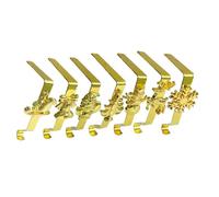 Xinsheinelry Easy Installation Holiday Decorative Hook with 7 Unique Pattern Ideal for Place Place Shelf Stocking Hangers Christmas Stocking Hook Metal