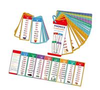 Xinsheinelry Educational Flashcards Set of 60 Word Learning Card for Natural Phonics Learning and Vocabulary Building Children ' s English Cards