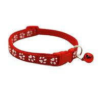 Xinsheinelry Fashion Cats Accessory Collar with Bells Bright Color Paws Print Neck Collar for Outdoor Walking Training Use Accessories