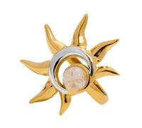 Xinsheinelry Geometric Sun and Moons Dating Rings Adjustable Opening Unique Finger Jewelry Suitable for Party and Daily Wear Open with Moonstone Jewelry