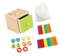 Xinsheinelry Interactive Wooden Insertion Box Toy for Little Shape Classification and Color Learning Play Approach Color Matching Game for Kids