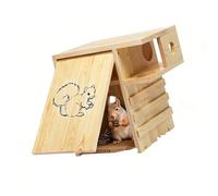 Xinsheinelry Large 42x42cm Wood Shelter Box with Panel for Outdoor or Indoor Use Wildlife Nesting Shelter