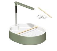 Xinsheinelry Large Avian Tub with USB Motor and Adjustable Sticks for Easy Maintenance USB Powered Bird Bathing Pool with Rotatable Perch