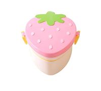 Xinsheinelry Lunch Box Double Layer Strawberry Shape Food Containers with Cutlery Lunch Container Boxes for Toddler Kids for Red for Car and Home Microwave Safe