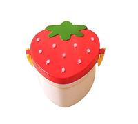 Xinsheinelry Lunch Box Double Layer Strawberry Shape Food Containers with Cutlery Lunch Container Boxes for Toddler Kids for Red for Car and Home Microwave Safe