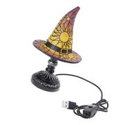 Xinsheinelry Magically Wizard Hat Shape Nightlight USB Powered Mysterious Glowing Witch Hat Table Lamp Living Room Bedroom Ornament Witchcrafts Home Accessories