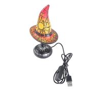 Xinsheinelry Magically Wizard Hat Shape Nightlight USB Powered Mysterious Glowing Witch Hat Table Lamp Living Room Bedroom Ornament Witchcrafts Home Accessories