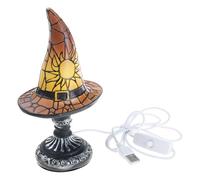 Xinsheinelry Magically Wizard Hat Shape Nightlight USB Powered Mysterious Glowing Witch Hat Table Lamp Living Room Bedroom Ornament Witchcrafts Home Accessories