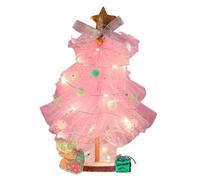 Xinsheinelry Mesh Glow Christmas Tree Atmospheric Decoration for Advent and Christmas Season Home Decor Desk or Windowsill
