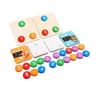 Xinsheinelry Natural Wood Mathematics Manipulatives for Children Number Recognition and Addition Practice Interactive Number Combination Toy