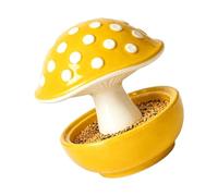Xinsheinelry Pet Bird Feeder Bowl, Mushroom Feeding Tray with Lower Base for Indoor Cage Courtyard Balcony Feeding Use Setup Pet Bird Bowl Food Avian Feeder Mushroom Cage Balcony Garden Compact Water