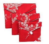 Xinsheinelry Portable Brocade Pouches Multiple Pockets Jewelry Earring Rings Organization Antique Styles Designs Brocade Jewelry Case