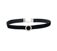 Xinsheinelry Rhinestones Choker Crystal Round Love Heart Black Velvet Collar Necklace Clavicle Chain Jewelry for Women Girls Teens Rhinestones Choker Necklace