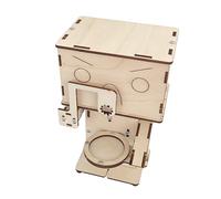 Xinsheinelry Science Set Wooden Bubble Robot Experiment for Kids to Explore Air Dynamics Bubble Blowing Machine