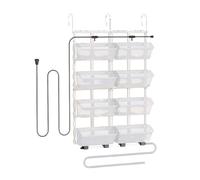 Xinsheinelry Space Saving Stackable Balcony Hanging Grow Box Planter with Built in Irrigation for Home Gardening Vegetables Flowers Planter