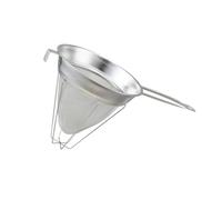 Xinsheinelry Stainless Steel Conical Strainer Reinforced Fine Meshes Bouillon Sieve with Handle for Homes Kitchen and Commercial Use Steel Bouillon Strainer