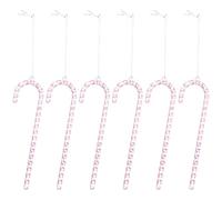 Xinsheinelry Strong Polyacrylate Christmas Garnishes 6PCS Clear Candy Stick Ornamentation for Tree Window Door Holiday Celebratory Plan Strong Polyacrylate Holiday Garnishes
