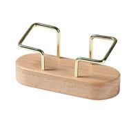 Xinsheinelry Sturdy Metal Business Card Display Rack with Dual-Slot Design for Reception Desk Tabletop Home Organization Storage Business Card Holders