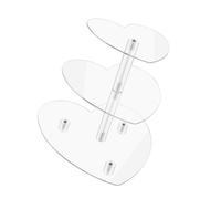 Xinsheinelry Stylish 3 Tiered Heart Cupcake Tower Easy Assembly Cake Display Rack Dessert Holder Baking Enthusiasts Accessory Acrylic Cupcake Holder