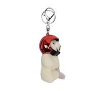 Xinsheinelry Stylish Bear Charm Keychain Soft Bag Pendant Helmeted Bear Charm Polyester Key Adornment for Various Occasion