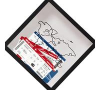 Xinsheinelry Stylish Journey Design Wood Frame Perfect for Displaying Festival Admissions 20x20cm Unique Trip Inspired Wood Frame