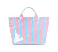 Xinsheinelry Stylish Rainbow Stripes Beach Bag Water Resistant PVC Handbag Fashion Shopper for Travel and Work Beach