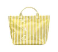 Xinsheinelry Stylish Rainbow Stripes Beach Bag Water Resistant PVC Handbag Fashion Shopper for Travel and Work Beach