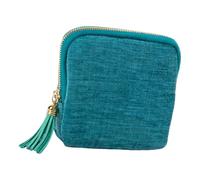 Xinsheinelry Stylish Tassels Embellished Jewelry Case Separate Storage Compartments Soft Interior Protects Rings Bracelets Portable Satins Fabric Jewelry Travel Pouches