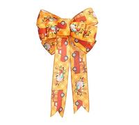 Xinsheinelry Thanksgiving Decor Maple and Pumpkin Double Layered Bow for Harvest Festival Celebration Warm AndJoyful Decorations Pumpkin Double Layered Bow Party Halloween Party