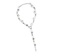 Xinsheinelry Thorn/Star Pendant Necklace Adjustable Length Neckchain Stainless Steel Clavicle Chain Jewelry for Fashion Enthusiasts Fashion Jewelry