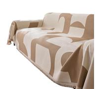 Xinsheinelry Universals Sofa Cover Geometric Pattern Chenilles Fabric Couch Slipcover with Tassels Pet Furniture Protector for Home Use Modern Design