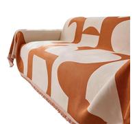 Xinsheinelry Universals Sofa Cover Geometric Pattern Chenilles Fabric Couch Slipcover with Tassels Pet Furniture Protector for Home Use Modern Design