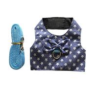 Xinsheinelry Vest Breathable Small Pet Animals Harness Leash Set Escape Proof Cute Costume S/for M/L/Blue for Hamster Mic Harness and Leash Set Small Large for Girls Boys Walking Escape