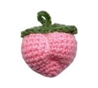 Xinsheinelry Wool Crochted Fruit Pendant Keychain Stylish Accessory for Car Keys or Wallets Purse Accessories for Women Strawberry Keychain