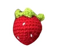 Xinsheinelry Wool Crochted Fruit Pendant Keychain Stylish Accessory for Car Keys or Wallets Purse Accessories for Women Strawberry Keychain