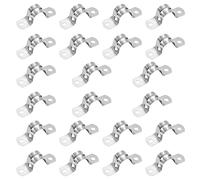 XINSHENG 22Pcs Pipe Strap Clamp Holder M10mm Stainless Steel Brackets Saddle Clip U Shaped Clips Straps Two Hole Tube Strap Tension Clips Hose Clamp for Anchor Water Pipe Wooden Panels