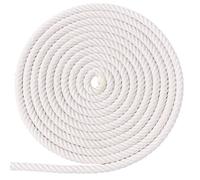 XINSHUNCAN Cotton Rope 12mm 10M,Natural White Thick 4 Strand Twisted Cotton Rope for DIY Craft,Wall Hanging,Plant Hangers,Macrame,Gardening,Knotting Decorative Projects
