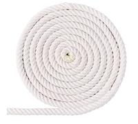 XINSHUNCAN Cotton Rope 15mm 10M,Natural White Thick 4 Strand Twisted Cotton Rope for DIY Craft,Wall Hanging,Plant Hangers,Macrame,Gardening,Knotting Decorative Projects