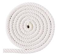 XINSHUNCAN Cotton Rope 20mm 5M,Natural White Thick 4 Strand Twisted Cotton Rope for DIY Craft,Wall Hanging,Plant Hangers,Macrame,Gardening,Knotting Decorative Projects