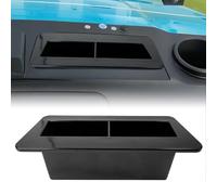 XINSTCO ABS Golf Cart Phone & Wallet Holder with Drain Hole & Divider, Golf Ball Holder for Evolution D5 Maverick and Ranger Models, Evolution Golf Cart Accessories, Black