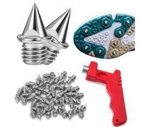 XINSUO 6 mm Running Spike, 50 PCS | with Wrench, Pyramid Shape, Strong Grip and High Wear Resistance, for Sprinting, Track and Field, Cross Country