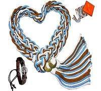 XINTAIDA Handfasting Cord for Wedding, Traditional Celtic Pattern, Blue, 70in (6in Length)