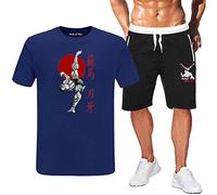 XINTAYEL Baki The Grappler T-Shirt and Shorts Set Two Piece Set Anime Hanma Baki Son of Ogre Cosplay Costume Casual Summer Tracksuit for Men