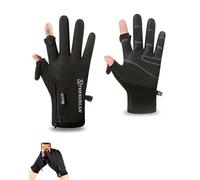 Xintianwang IronStride Gloves, Iron Stride Gloves, Touchscreen Thermal Gloves with Non-slip Palm, Windproof Warm Gloves for Cycling, Driving & Outdoor Sports (Black-B)