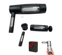 Xintianwang Zenpuff Water Pipe, Zenpuff Luxury Aluminum/Glass Water Bottle, Portable Hidden Compartment Pipe with Box, Pocket-Sized, Easy to Use and Clean (Black)