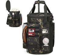 XINTREY Baseball Bucket Bag 6 Gallon Bucket Cover Organizer w/Padded Seat tactical Softball Coaches Bag for Balls, Bat, Gloves, Scoreboards