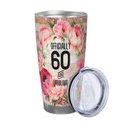 Xinvast 60th Birthday Gifts for Men Women,60th Coffee Tumbler Stainless Steel Insulated Coffee Mug Travel Cup Gifts for Grandma Grandpa Friends,Coffee Cups 20 Oz