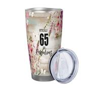 Xinvast 65th Birthday Gifts for Men Women,65th Coffee Tumbler Stainless Steel Insulated Coffee Mug Travel Cup Gifts for Grandma Grandpa Friends,Coffee Cups 20 Oz