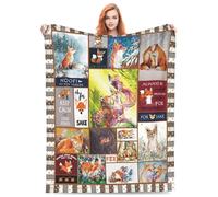 Xinvast Cute Fox Blanket Animal Throw Blanket Super Soft Flannel Fleece Throw Blanket Lightweight Plush Fuzzy Bed Blanket for Couch 50"X60"