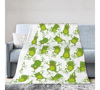 Xinvast Cute Frog Blanket Animal Throw Blanket Super Soft Flannel Fleece Throw Blanket Lightweight Plush Fuzzy Bed Blanket for Couch 50"X60"